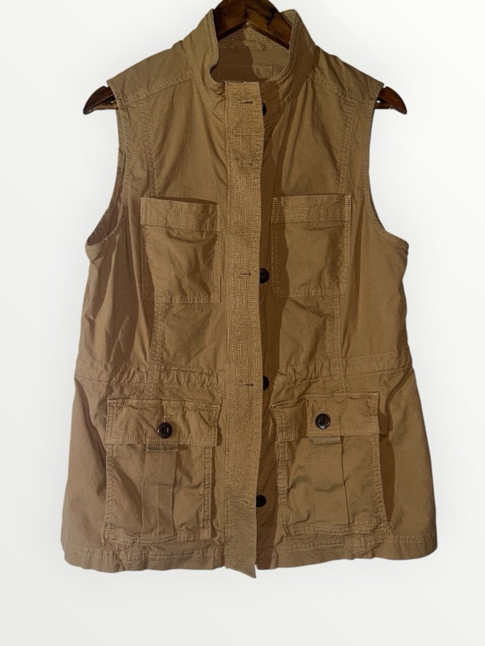 L.L. Bean Tan Utility Safari Field Vest Medium